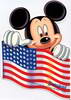 Cut-out, Mickey w/ American Flag